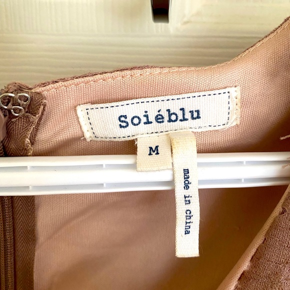 Taupe Lace Hi Low Dress - Size M - Soiéblu - Picture 4 of 4